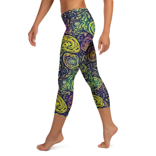 Afterdark Whorl on a Capri Leggings