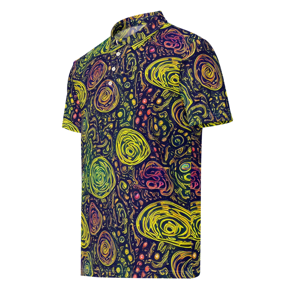 Afterdark Whorl on Men's Slim Fit Polo Shirt — Left Front