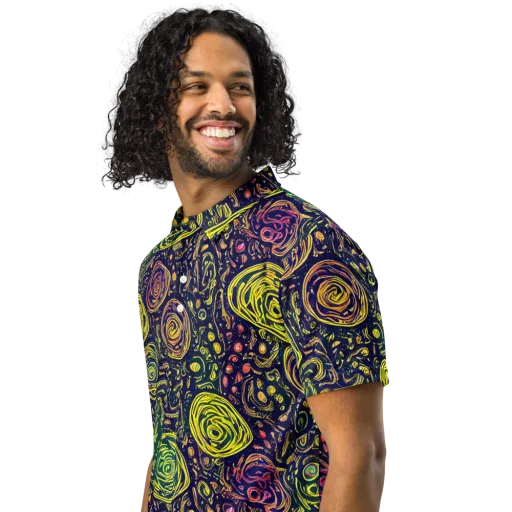 Afterdark Whorl on a Men's Slim Fit Polo Shirt
