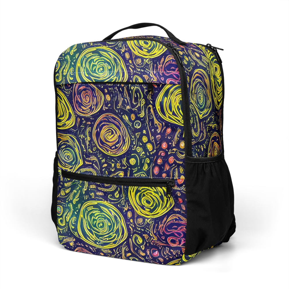 Afterdark Whorl on Utility Backpack — Left Front