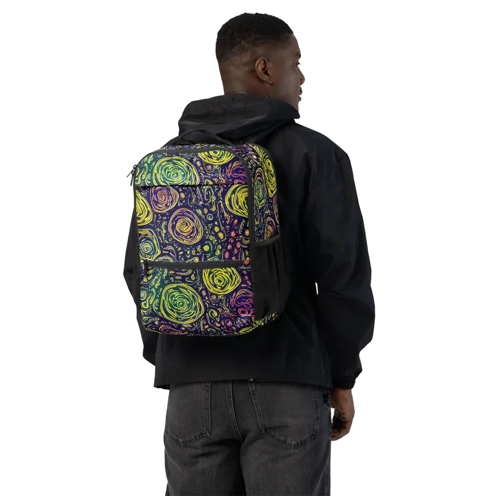 Afterdark Whorl on Utility Backpack — Back
