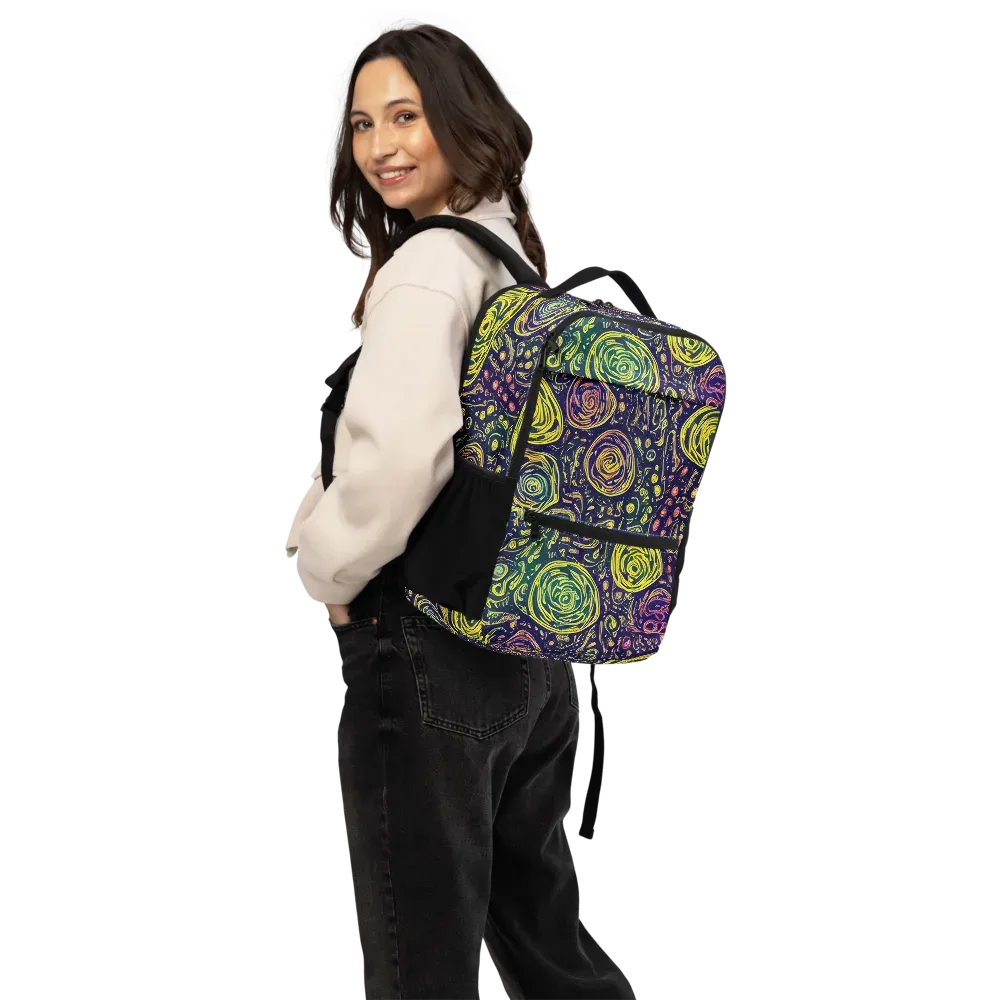 Afterdark Whorl on Utility Backpack — Back