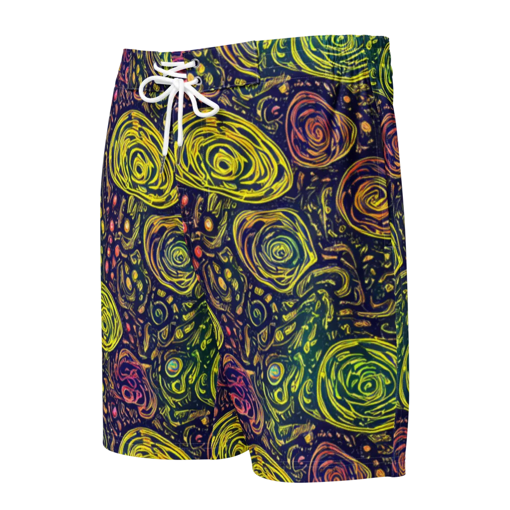 Afterdark Whorl on Men's Board Shorts — Front