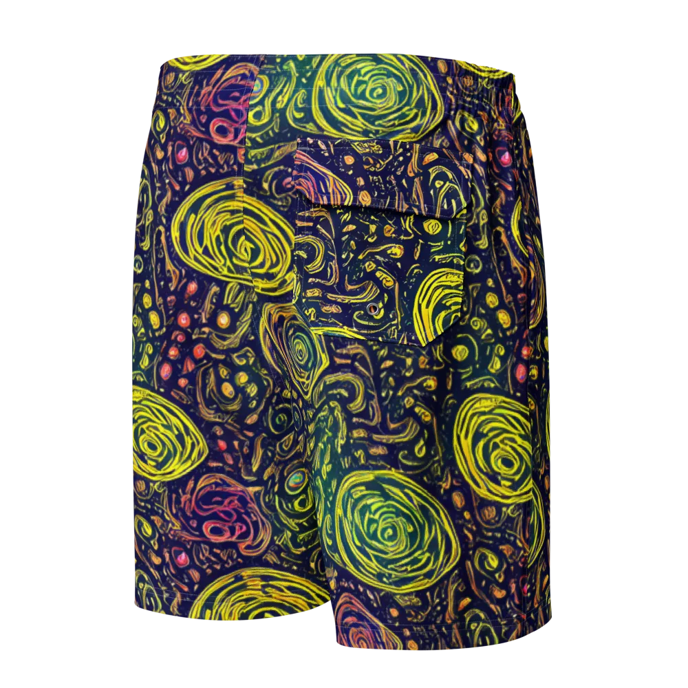 Afterdark Whorl on Men's Board Shorts — Back