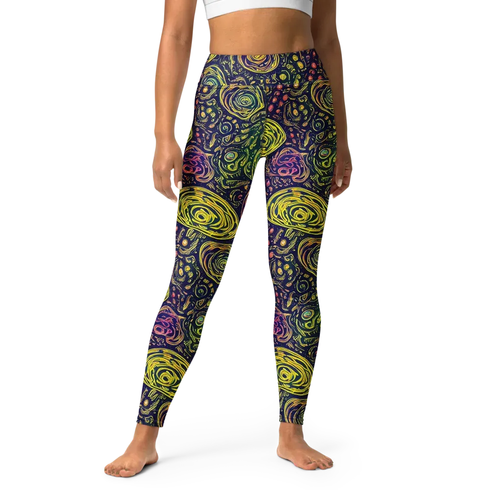 Afterdark Whorl on Yoga Leggings — Front