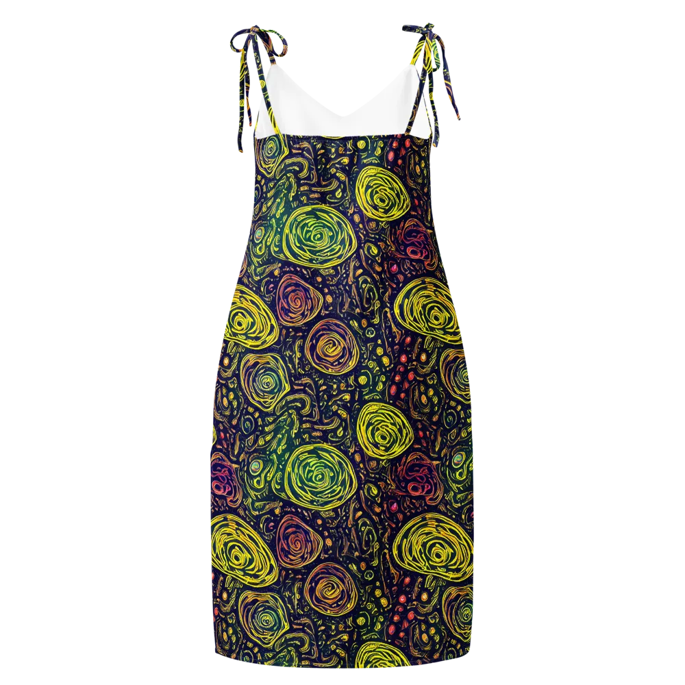 Afterdark Whorl on Slip Dress — Back
