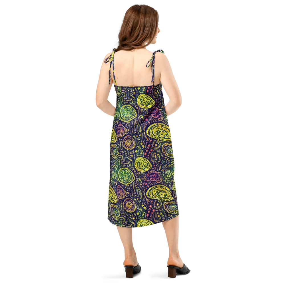 Afterdark Whorl on Slip Dress — Back