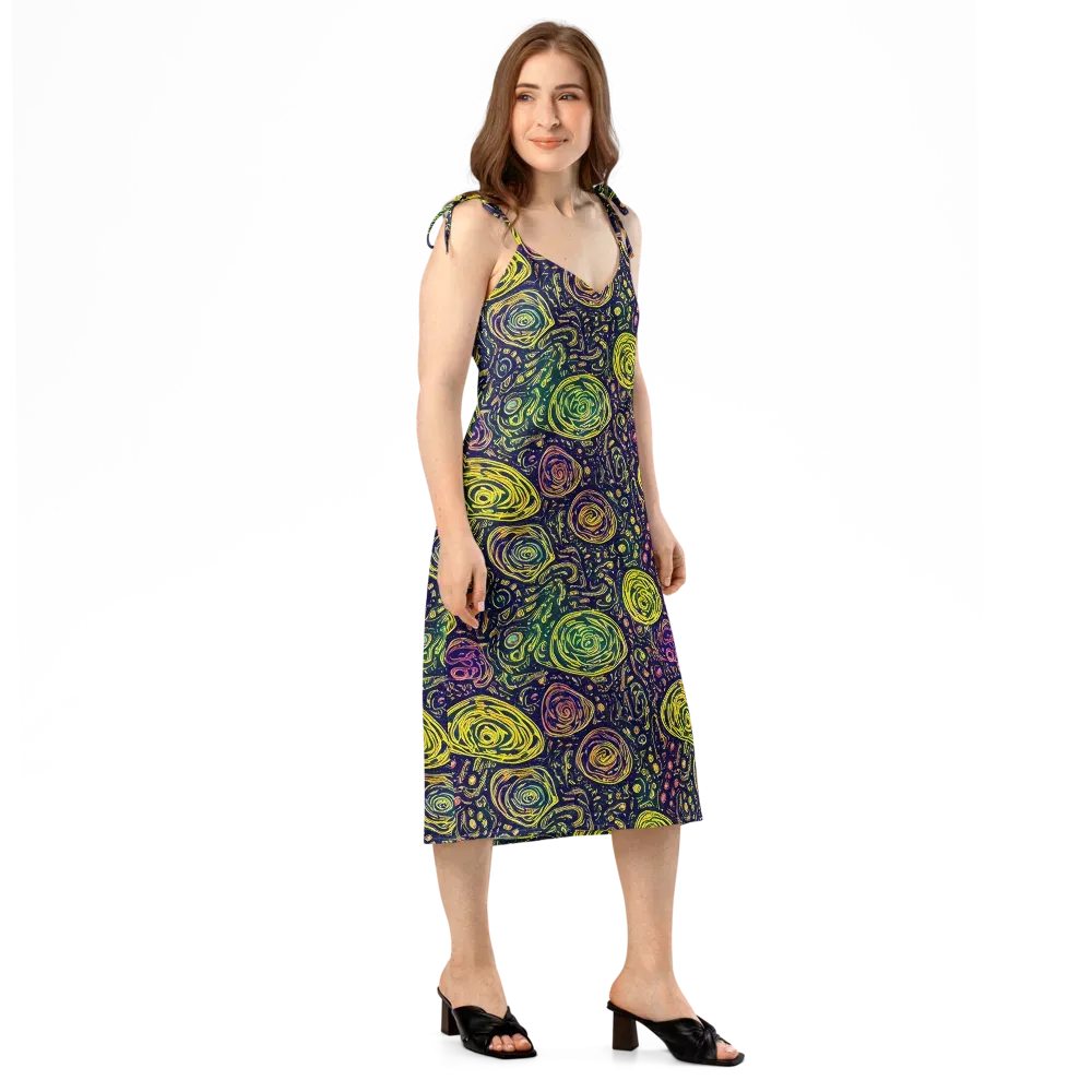 Afterdark Whorl on Slip Dress — Right Front