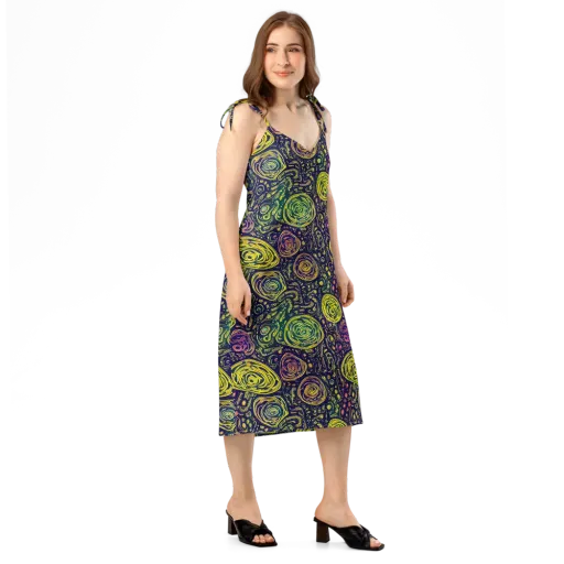Afterdark Whorl on a Slip Dress