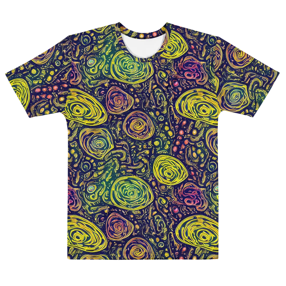 Afterdark Whorl on Men's Cotton Crew Neck T-Shirt — Front