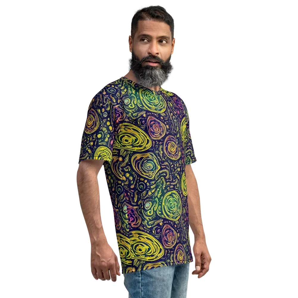 Afterdark Whorl on Men's Crew Neck T-Shirt — Right