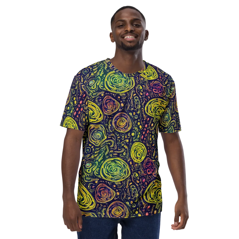 Afterdark Whorl on Men's Crew Neck T-Shirt — Front