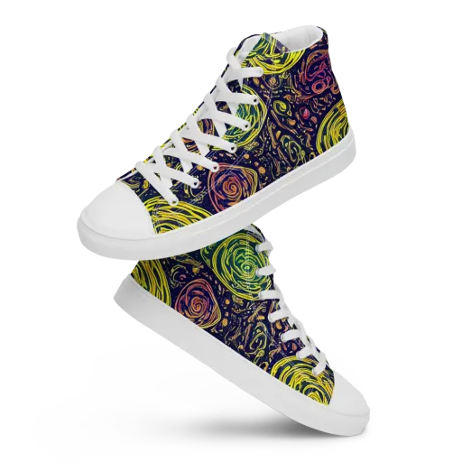 Afterdark Whorl on a Men's High Top Canvas Shoes