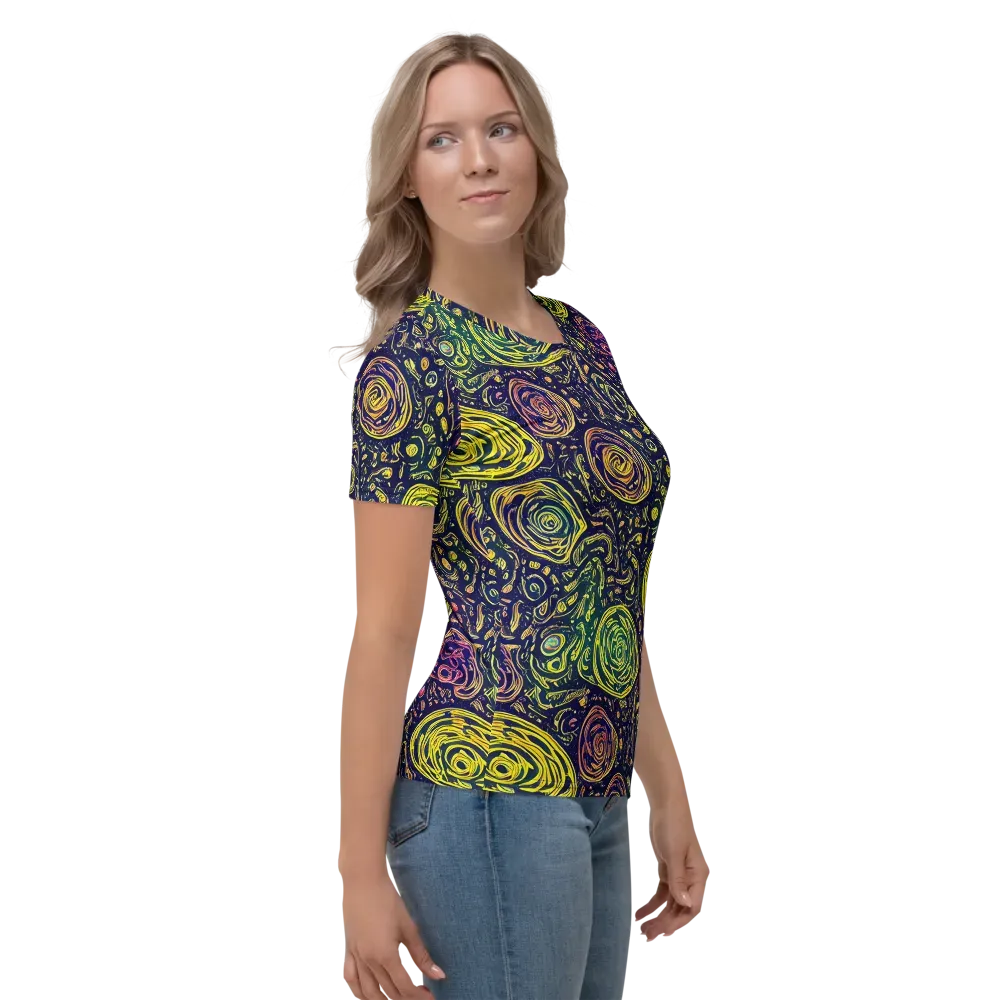 Afterdark Whorl on Women's Crew Neck T-Shirt — Right