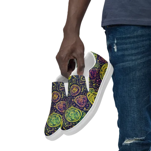 Afterdark Whorl on a Men's Slip-On Canvas Shoes