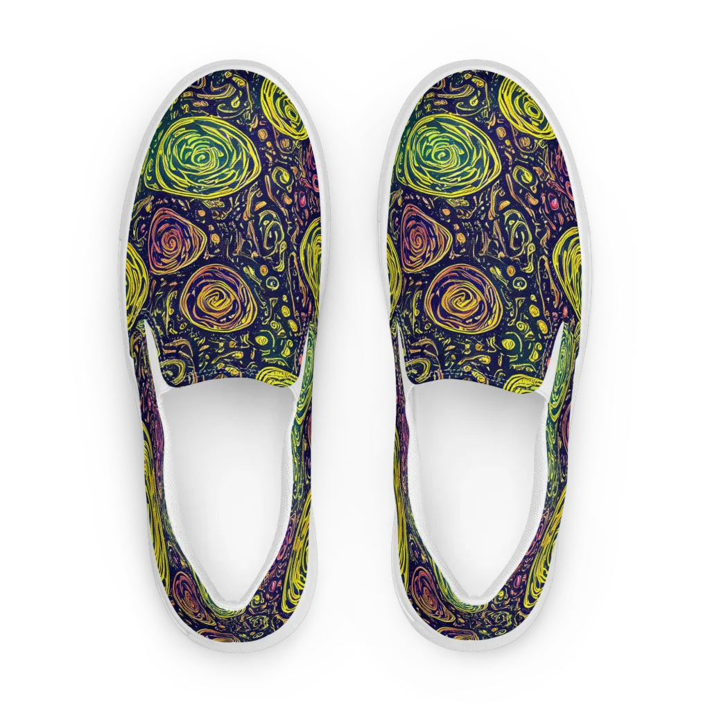 Afterdark Whorl on Women's Slip-On Canvas Shoes — Front