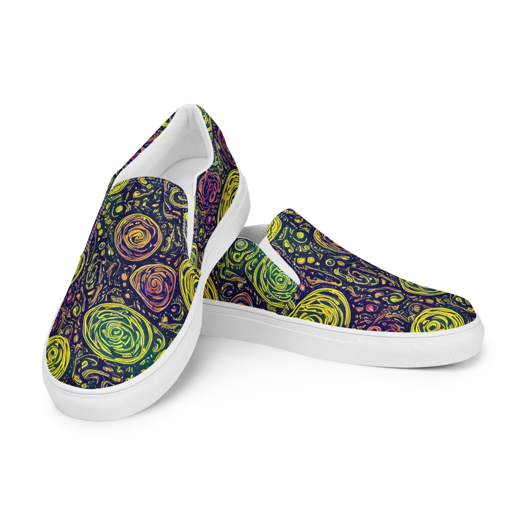 Afterdark Whorl on Women's Slip-On Canvas Shoes — Left Front