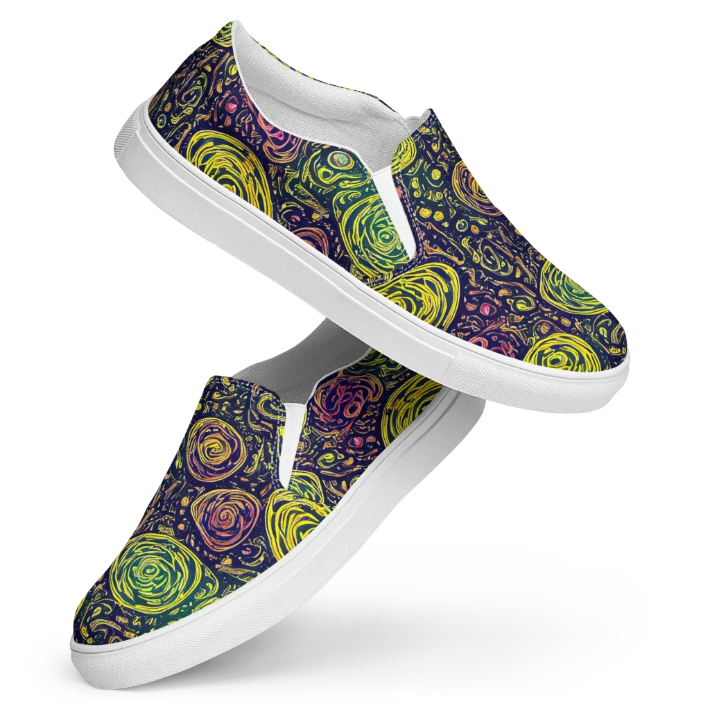 Afterdark Whorl on Women's Slip-On Canvas Shoes — Front