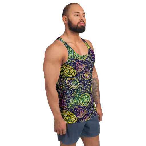 Afterdark Whorl on a Men's Tank Top