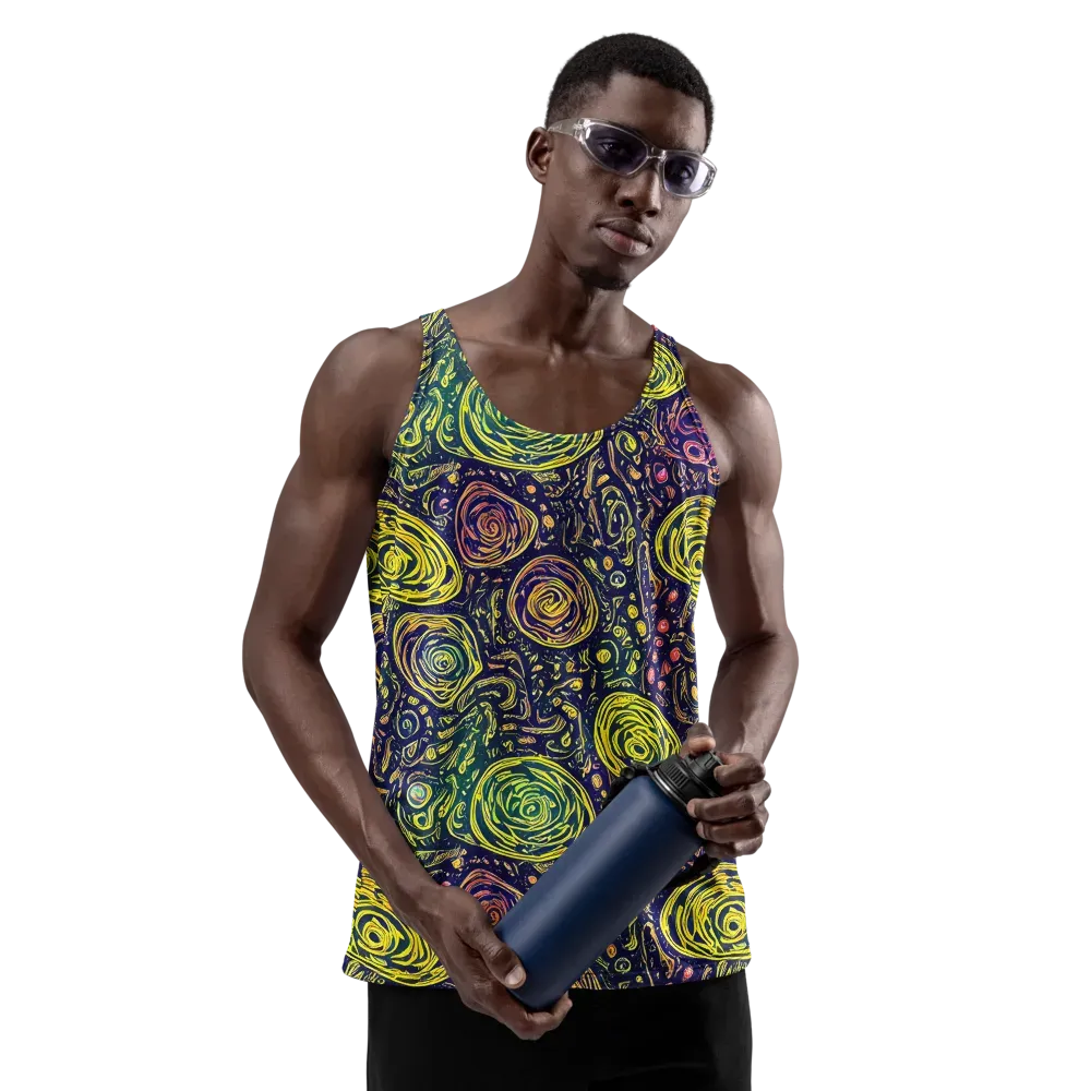 Afterdark Whorl on Men's Tank Top — Front