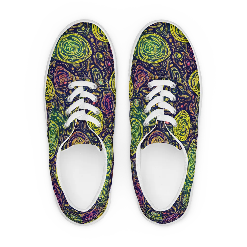 Afterdark Whorl on Men's Lace-Up Canvas Shoes — Front