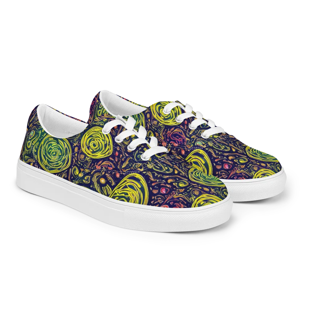 Afterdark Whorl on Men's Lace-Up Canvas Shoes — Right Front