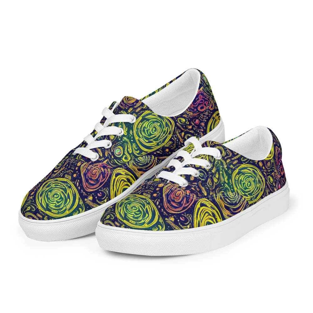 Afterdark Whorl on Men's Lace-Up Canvas Shoes — Left Front
