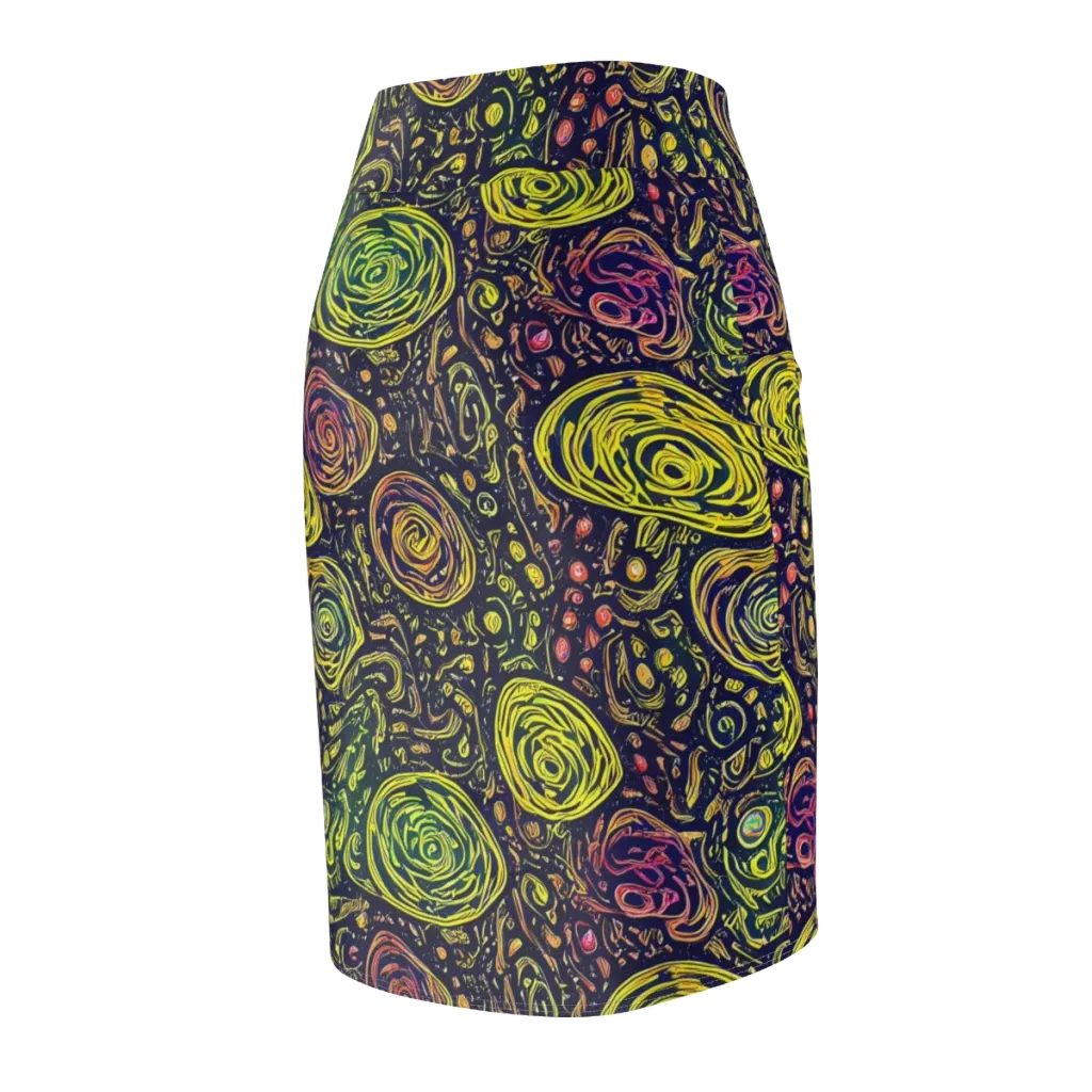 Afterdark Whorl on Pencil Skirt — Back Side