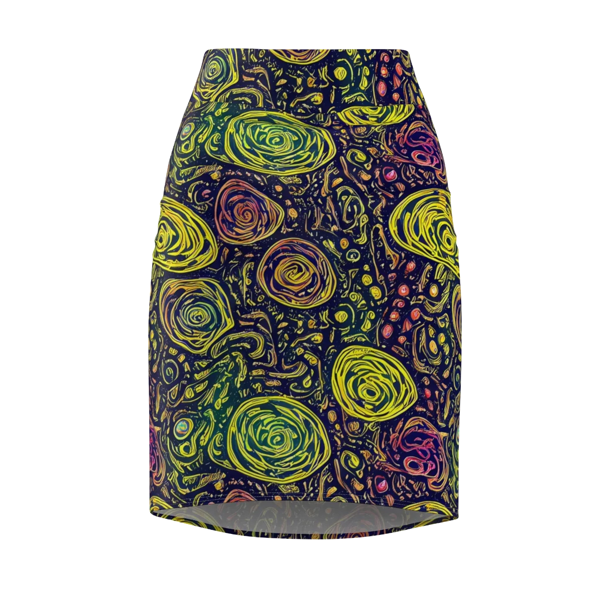 Afterdark Whorl on Pencil Skirt — Front