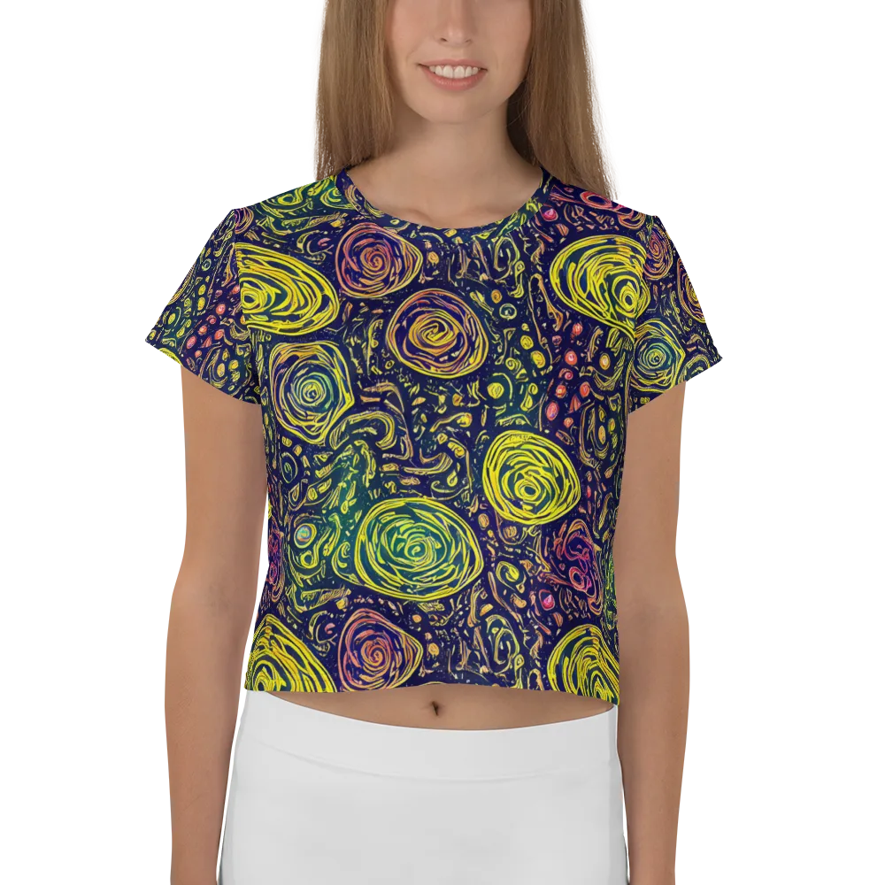 Afterdark Whorl on Crop Tee — Front
