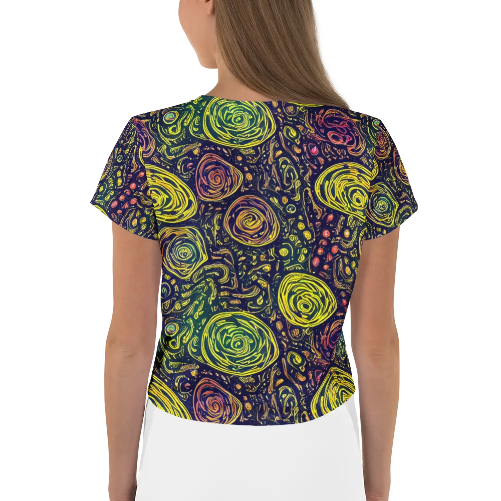 Afterdark Whorl on Crop Tee — Back