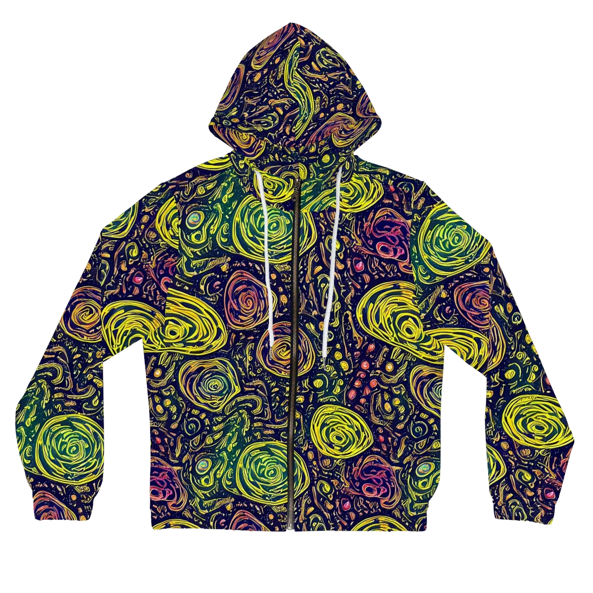 Afterdark Whorl on Women's Full-Zip Hoodie — Front
