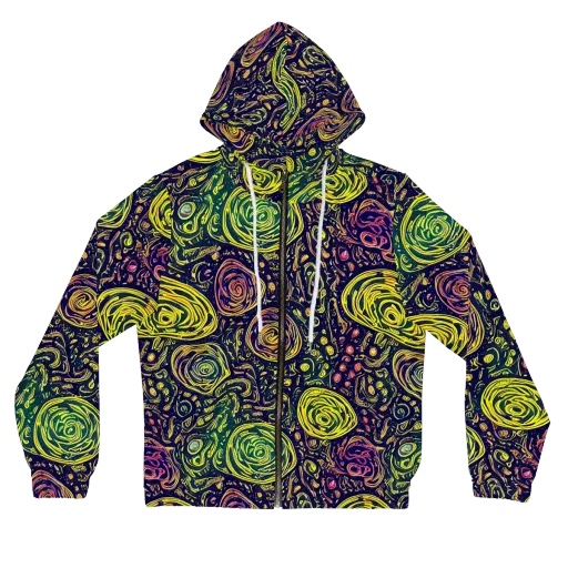 Afterdark Whorl on a Women's Full-Zip Hoodie