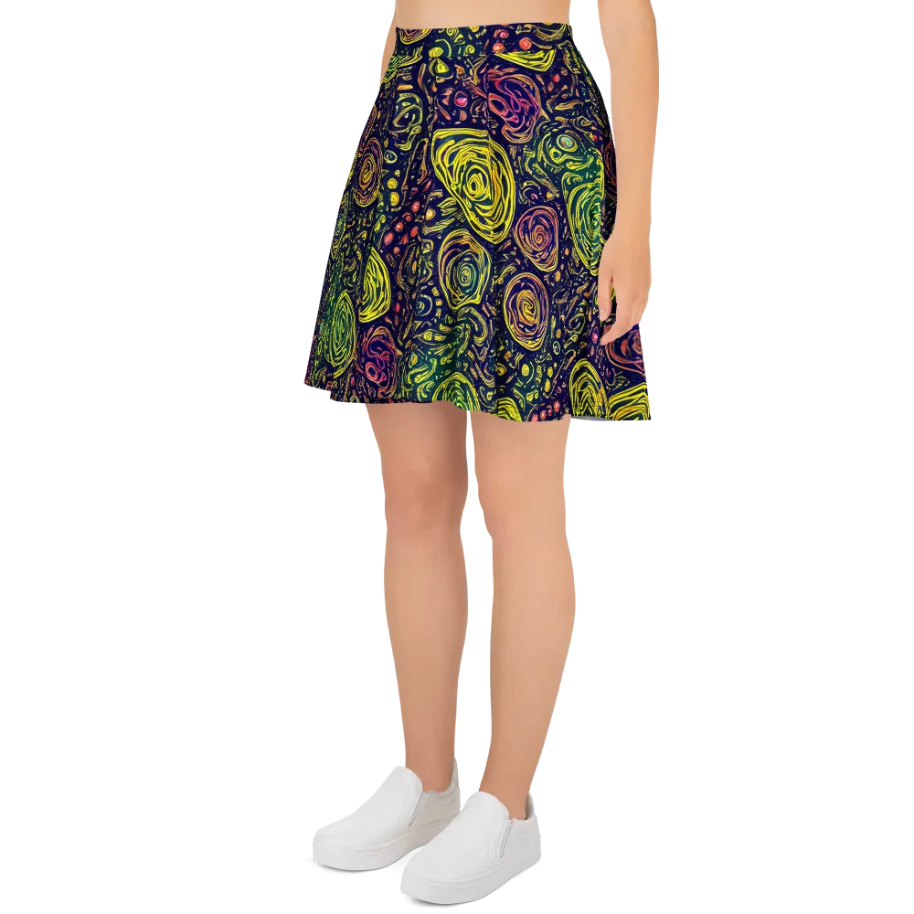 Afterdark Whorl on Skater Skirt — Left