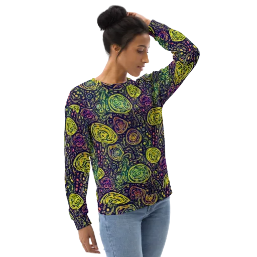 Afterdark Whorl on a Sweatshirt