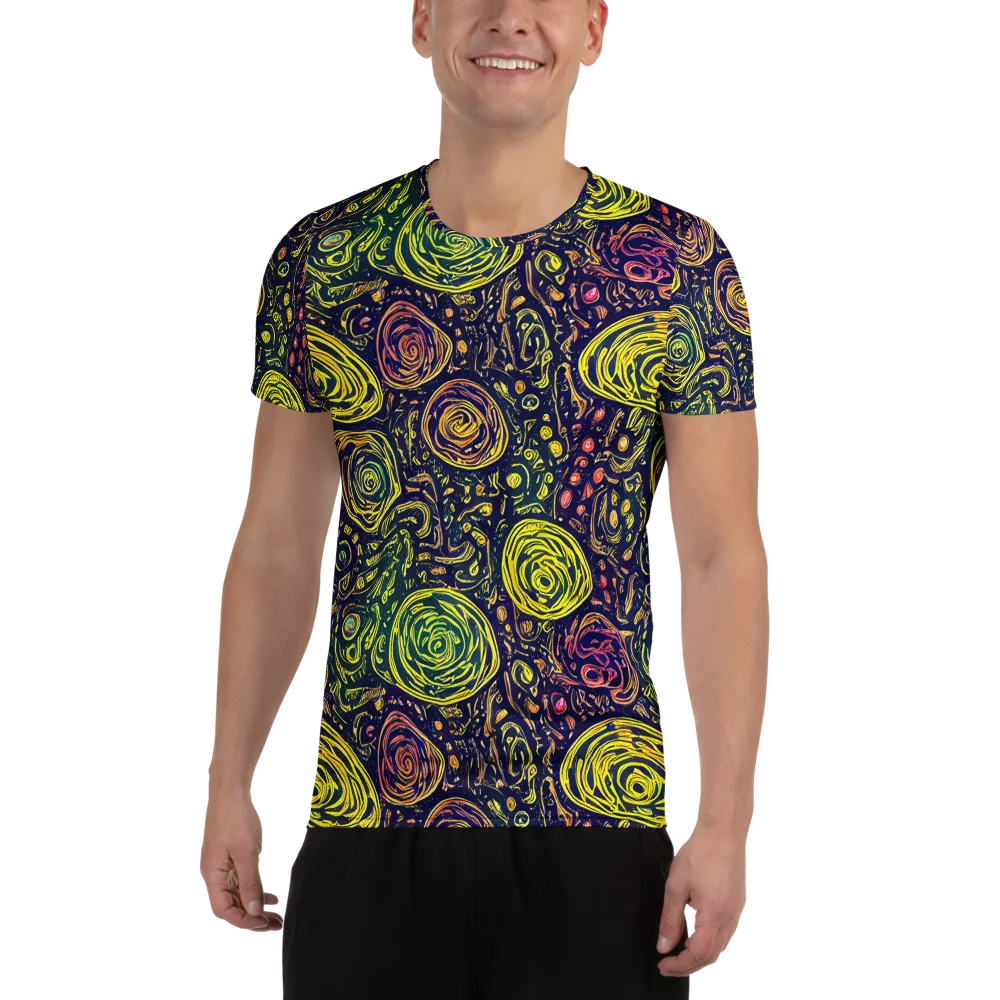 Afterdark Whorl on Men's Athletic T-Shirt — Front