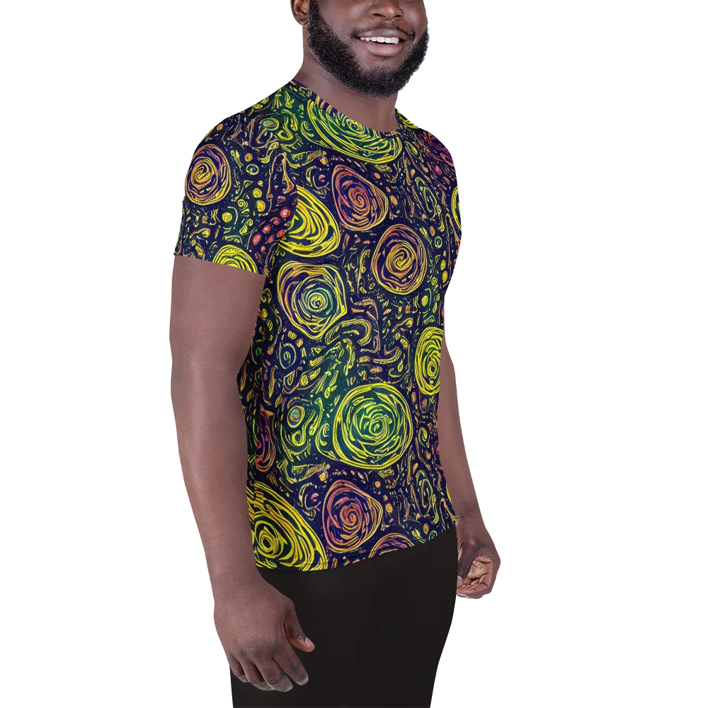 Afterdark Whorl on Men's Athletic T-Shirt — Right