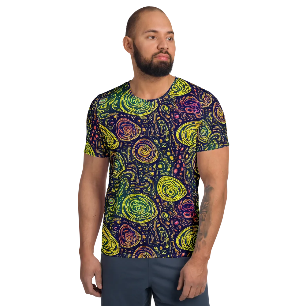 Afterdark Whorl on Men's Athletic T-Shirt — Front