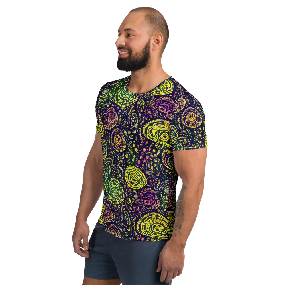 Afterdark Whorl on Men's Athletic T-Shirt — Left