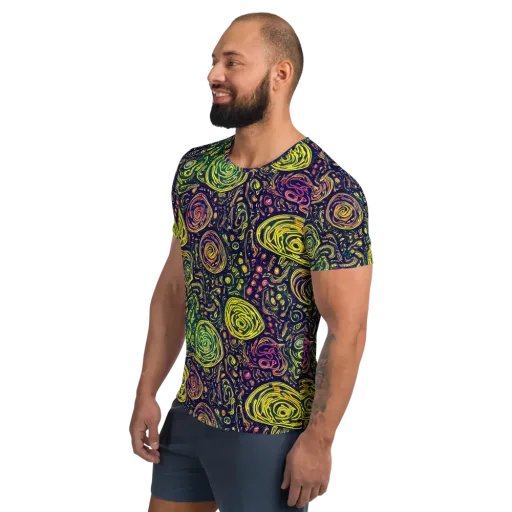 Afterdark Whorl on a Men's Athletic T-Shirt