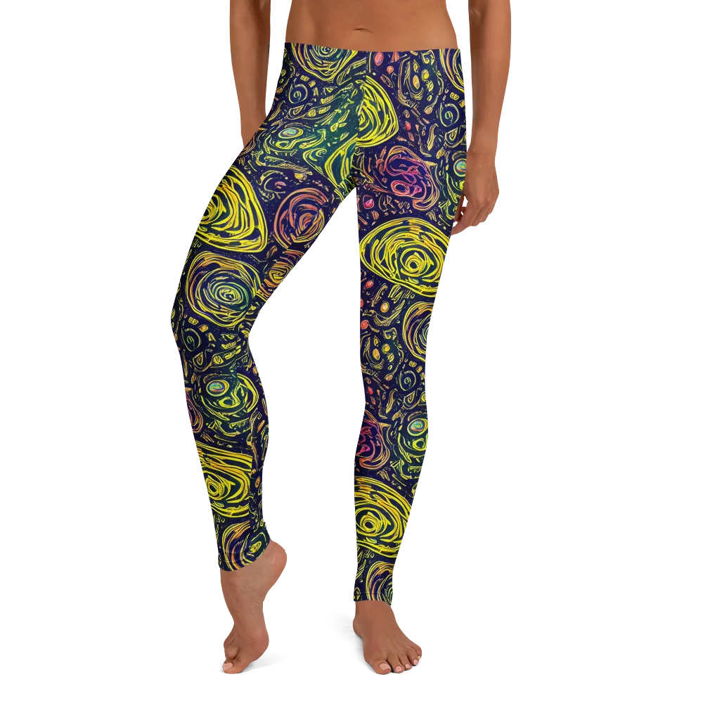Afterdark Whorl on Leggings — Front