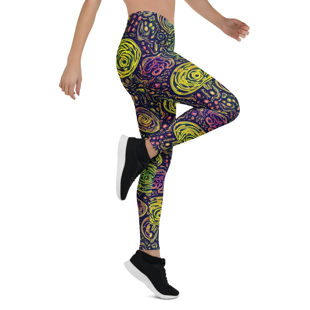 Afterdark Whorl on Leggings — Right