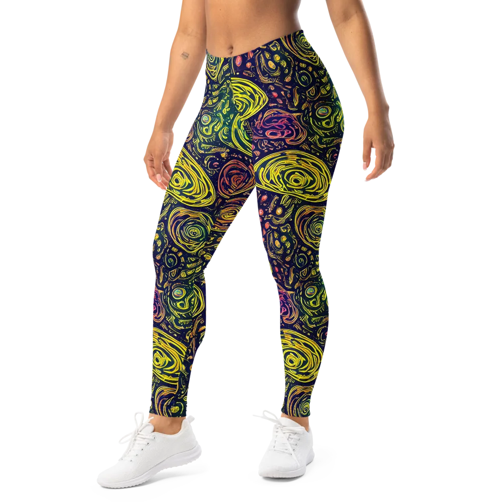 Afterdark Whorl on Leggings — Left Front