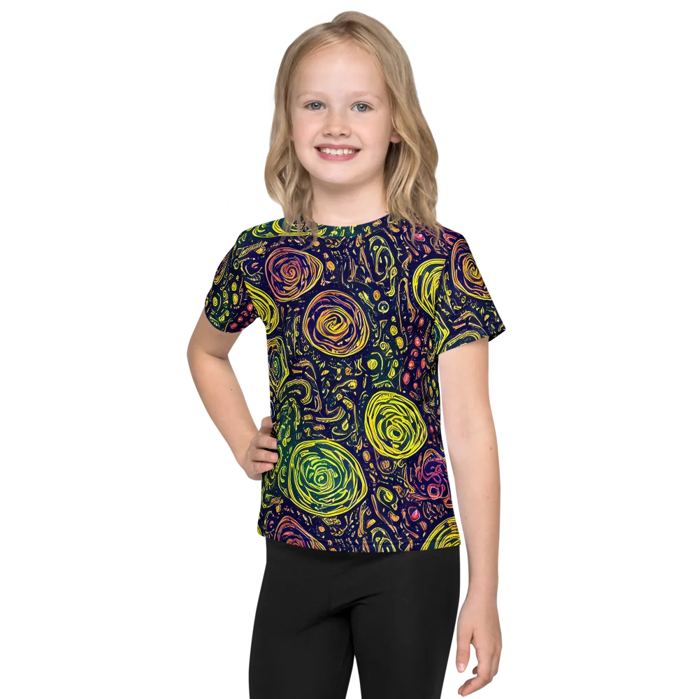 Afterdark Whorl on Kids Crew Neck T-Shirt — Front