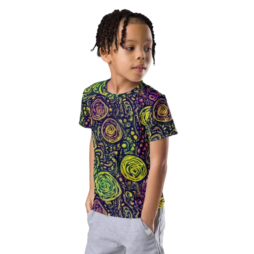 Afterdark Whorl on a Kids Crew Neck T-Shirt