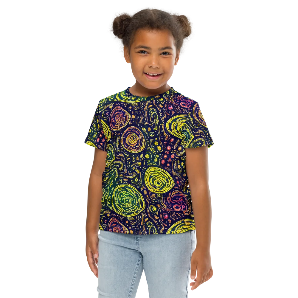 Afterdark Whorl on Kids Crew Neck T-Shirt — Front