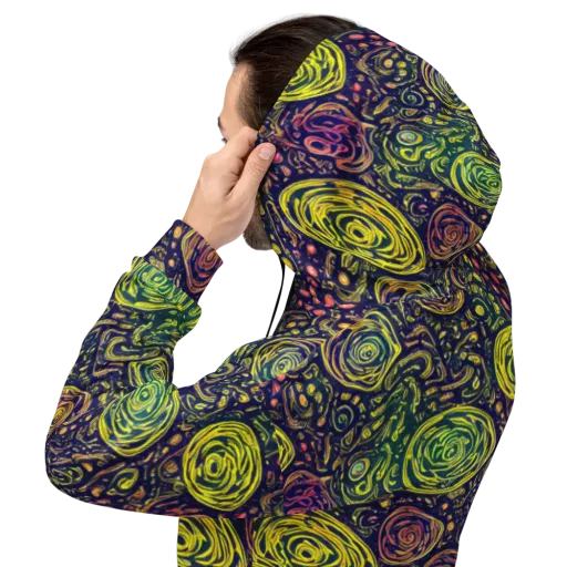 Afterdark Whorl on a Hoodie