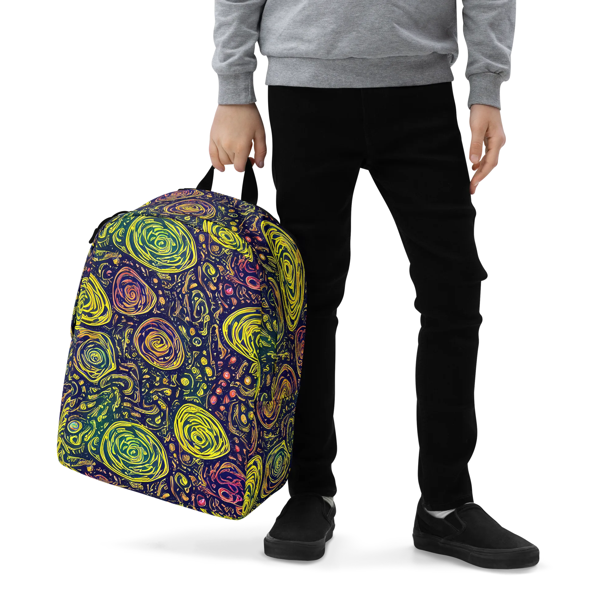 Afterdark Whorl on Minimalist Backpack — Zoomed-in