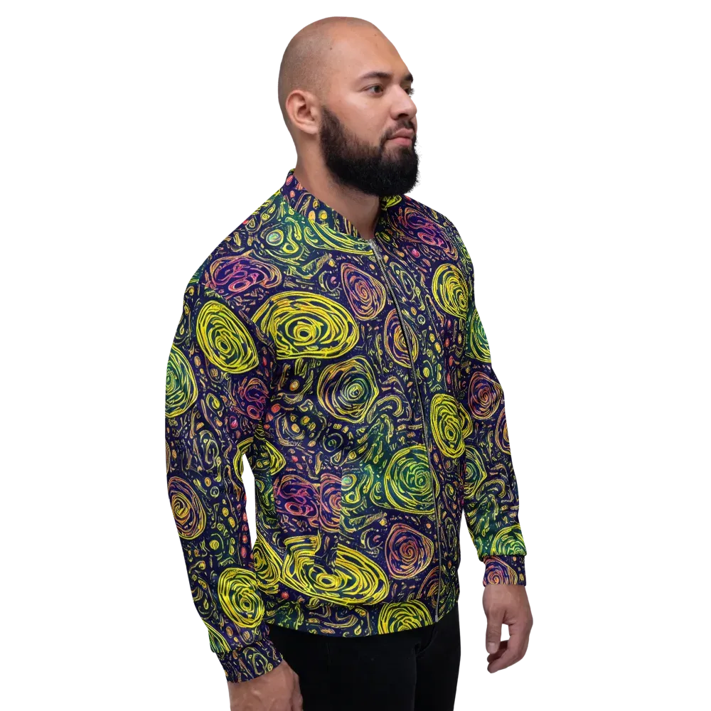 Afterdark Whorl on Bomber Jacket — Right