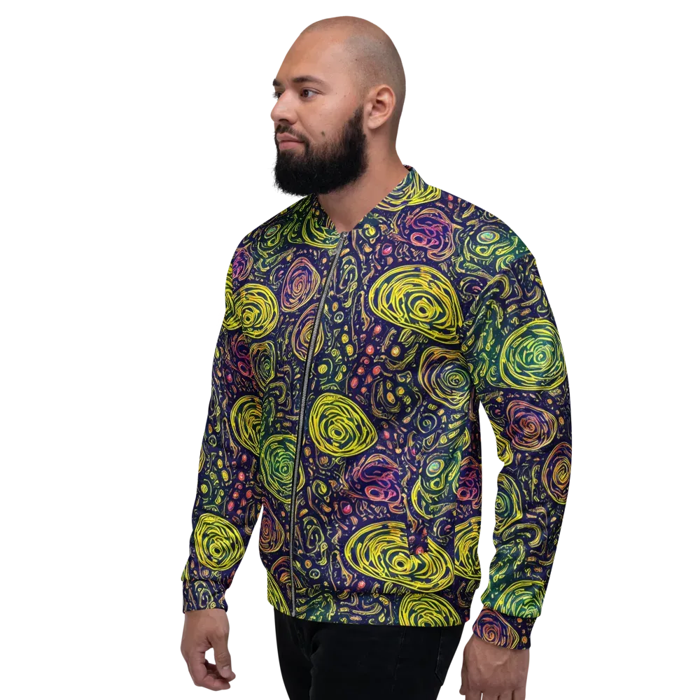 Afterdark Whorl on Bomber Jacket — Left